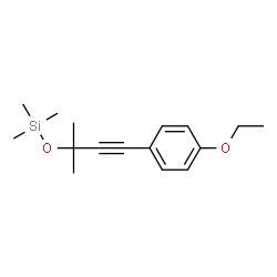 ChemSpider 2D Image | {[4-(4-Ethoxyphenyl)-2-methyl-3-butyn-2-yl]oxy}(trimethyl)silane | C16H24O2Si