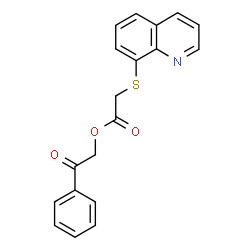 ChemSpider 2D Image | 2-(8-quinolinylthio)acetic acid phenacyl ester | C19H15NO3S