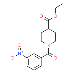ChemSpider 2D Image | Ethyl 1-(3-nitrobenzoyl)-4-piperidinecarboxylate | C15H18N2O5