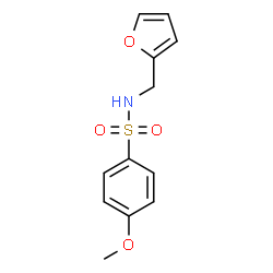 ChemSpider 2D Image | N-(2-Furylmethyl)-4-methoxybenzenesulfonamide | C12H13NO4S