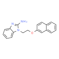 ChemSpider 2D Image | 1-[2-(2-Naphthyloxy)ethyl]-1H-benzimidazol-2-amine | C19H17N3O