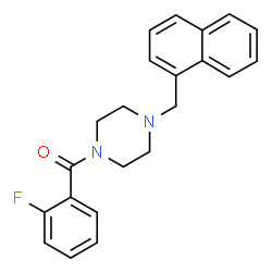 ChemSpider 2D Image | (2-Fluorophenyl)[4-(1-naphthylmethyl)-1-piperazinyl]methanone | C22H21FN2O