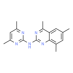 ChemSpider 2D Image | N-(4,6-Dimethyl-2-pyrimidinyl)-4,6,8-trimethyl-2-quinazolinamine | C17H19N5