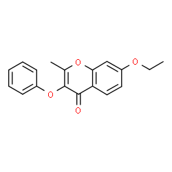 ChemSpider 2D Image | 7-Ethoxy-2-methyl-3-phenoxy-4H-chromen-4-one | C18H16O4