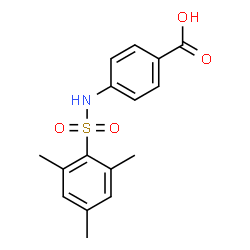 ChemSpider 2D Image | 4-[(Mesitylsulfonyl)amino]benzoic acid | C16H17NO4S