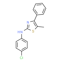 ChemSpider 2D Image | N-(4-Chlorophenyl)-5-methyl-4-phenyl-1,3-thiazol-2-amine | C16H13ClN2S