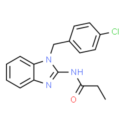 ChemSpider 2D Image | N-[1-(4-Chlorobenzyl)-1H-benzimidazol-2-yl]propanamide | C17H16ClN3O