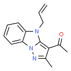 ChemSpider 2D Image | 1-(4-Allyl-2-methyl-4H-pyrazolo[1,5-a]benzimidazol-3-yl)ethanone | C15H15N3O