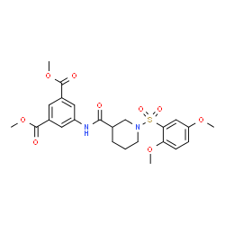 ChemSpider 2D Image | Dimethyl 5-[({1-[(2,5-dimethoxyphenyl)sulfonyl]-3-piperidinyl}carbonyl)amino]isophthalate | C24H28N2O9S