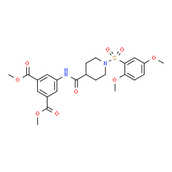 ChemSpider 2D Image | Dimethyl 5-[({1-[(2,5-dimethoxyphenyl)sulfonyl]-4-piperidinyl}carbonyl)amino]isophthalate | C24H28N2O9S