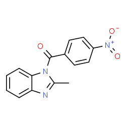 ChemSpider 2D Image | (2-Methyl-1H-benzimidazol-1-yl)(4-nitrophenyl)methanone | C15H11N3O3