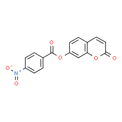 ChemSpider 2D Image | 2-Oxo-2H-chromen-7-yl 4-nitrobenzoate | C16H9NO6