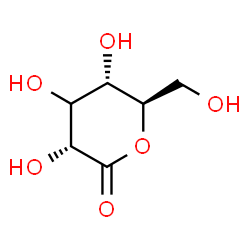 ChemSpider 2D Image | (3R,5S,6R)-3,4,5-Trihydroxy-6-(hydroxymethyl)tetrahydro-2H-pyran-2-one (non-preferred name) | C6H10O6