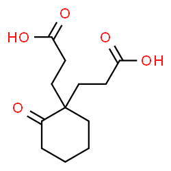ChemSpider 2D Image | 3,3'-(2-Oxo-1,1-cyclohexanediyl)dipropanoic acid | C12H18O5