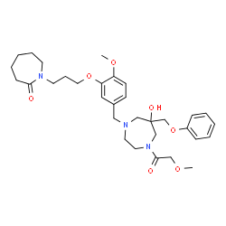 ChemSpider 2D Image | 1-[3-(5-{[6-Hydroxy-4-(methoxyacetyl)-6-(phenoxymethyl)-1,4-diazepan-1-yl]methyl}-2-methoxyphenoxy)propyl]-2-azepanone | C32H45N3O7