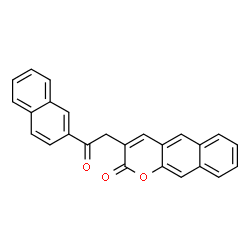 ChemSpider 2D Image | 3-[2-(2-Naphthyl)-2-oxoethyl]-2H-benzo[g]chromen-2-one | C25H16O3