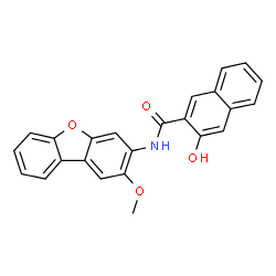 ChemSpider 2D Image | 3-Hydroxy-N-(2-methoxydibenzo[b,d]furan-3-yl)-2-naphthamide | C24H17NO4