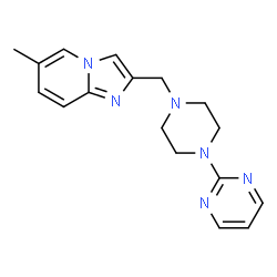 ChemSpider 2D Image | 6-Methyl-2-{[4-(2-pyrimidinyl)-1-piperazinyl]methyl}imidazo[1,2-a]pyridine | C17H20N6