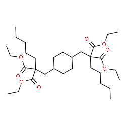 ChemSpider 2D Image | Tetraethyl 2,2'-[1,4-cyclohexanediylbis(methylene)]bis(pentylmalonate) | C32H56O8