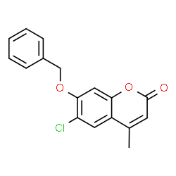 ChemSpider 2D Image | 7-Benzyloxy-6-chloro-4-methyl-chromen-2-one | C17H13ClO3