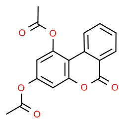 ChemSpider 2D Image | 6-Oxo-6H-benzo[c]chromene-1,3-diyl diacetate | C17H12O6