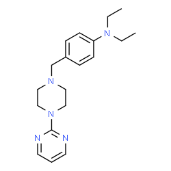 ChemSpider 2D Image | N,N-Diethyl-4-{[4-(2-pyrimidinyl)-1-piperazinyl]methyl}aniline | C19H27N5