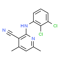 ChemSpider 2D Image | 2-[(2,3-Dichlorophenyl)amino]-4,6-dimethylnicotinonitrile | C14H11Cl2N3