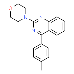 ChemSpider 2D Image | 2-Morpholin-4-yl-4-p-tolyl-quinazoline | C19H19N3O