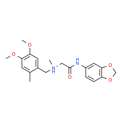 ChemSpider 2D Image | 2-(1,3-Benzodioxol-5-ylamino)-N-(4,5-dimethoxy-2-methylbenzyl)-N-methyl-2-oxoethanaminium | C20H25N2O5
