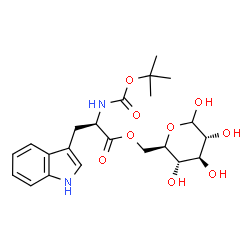 ChemSpider 2D Image | 6-O-(N-{[(2-Methyl-2-propanyl)oxy]carbonyl}-D-tryptophyl)-D-glucopyranose | C22H30N2O9