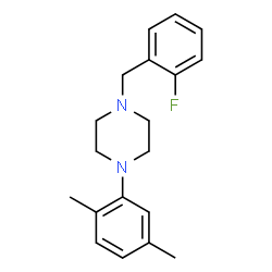ChemSpider 2D Image | 1-(2,5-Dimethylphenyl)-4-(2-fluorobenzyl)piperazine | C19H23FN2
