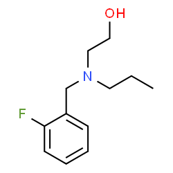 ChemSpider 2D Image | 2-[(2-Fluorobenzyl)(propyl)amino]ethanol | C12H18FNO
