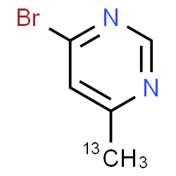 ChemSpider 2D Image | 4-Bromo-6-(~13~C)methylpyrimidine | C413CH5BrN2