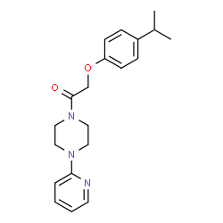 ChemSpider 2D Image | 2-(4-Isopropylphenoxy)-1-[4-(2-pyridinyl)-1-piperazinyl]ethanone | C20H25N3O2