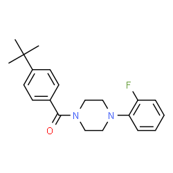 ChemSpider 2D Image | (4-tert-Butyl-phenyl)-[4-(2-fluoro-phenyl)-piperazin-1-yl]-methanone | C21H25FN2O