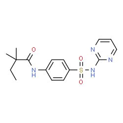 ChemSpider 2D Image | 2,2-Dimethyl-N-[4-(2-pyrimidinylsulfamoyl)phenyl]butanamide | C16H20N4O3S