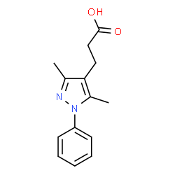 ChemSpider 2D Image | 3-(3,5-dimethyl-1-phenylpyrazol-4-yl)propanoic acid | C14H16N2O2