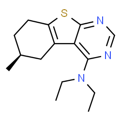 ChemSpider 2D Image | (6S)-N,N-Diethyl-6-methyl-5,6,7,8-tetrahydro[1]benzothieno[2,3-d]pyrimidin-4-amine | C15H21N3S