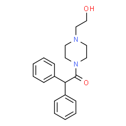 ChemSpider 2D Image | 1-[4-(2-Hydroxyethyl)-1-piperazinyl]-2,2-diphenylethanone | C20H24N2O2