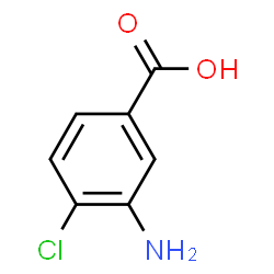 ChemSpider 2D Image | 3-Amino-4-chlorobenzoic acid | C7H6ClNO2
