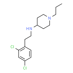 ChemSpider 2D Image | N-[2-(2,4-Dichlorophenyl)ethyl]-1-propyl-4-piperidinamine | C16H24Cl2N2