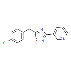 ChemSpider 2D Image | 3-[5-(4-Chlorobenzyl)-1,2,4-oxadiazol-3-yl]pyridine | C14H10ClN3O