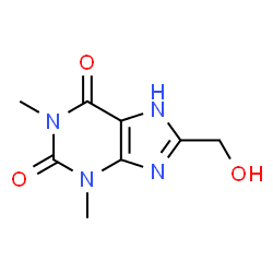 ChemSpider 2D Image | 8-(hydroxymethyl)-1,3-dimethyl-1H-purine-2,6(3H,7H)-dione | C8H10N4O3