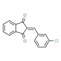 ChemSpider 2D Image | 2-(3-Chlorobenzylidene)-1H-indene-1,3(2H)-dione | C16H9ClO2