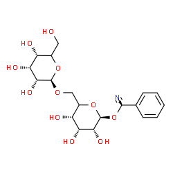 ChemSpider 2D Image | (2R)-({(5xi)-6-O-[(5xi)-beta-D-ribo-Hexopyranosyl]-beta-D-ribo-hexopyranosyl}oxy)(phenyl)acetonitrile | C20H27NO11