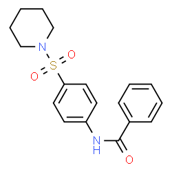 ChemSpider 2D Image | N-[4-(1-Piperidinylsulfonyl)phenyl]benzamide | C18H20N2O3S