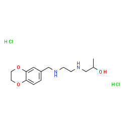 ChemSpider 2D Image | 1-({2-[(2,3-Dihydro-1,4-benzodioxin-6-ylmethyl)amino]ethyl}amino)-2-propanol dihydrochloride | C14H24Cl2N2O3