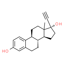 ChemSpider 2D Image | (13xi)-19-Norpregna-1(10),2,4-trien-20-yne-3,17-diol | C20H24O2