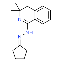 ChemSpider 2D Image | 1-(2-Cyclopentylidenehydrazino)-3,3-dimethyl-3,4-dihydroisoquinoline | C16H21N3