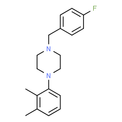 ChemSpider 2D Image | 1-(2,3-Dimethylphenyl)-4-(4-fluorobenzyl)piperazine | C19H23FN2